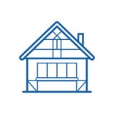 Winter Chalet Thin Line Icon royalty free illustration Winter Chalet Thin Line Icon royalty free illustration