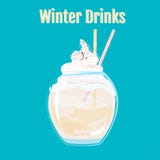Winter Drinks | Spicy Eggnog stock illustration Winter Drinks | Spicy Eggnog stock illustration