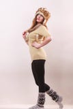 Beautiful winter woman in warm clothing stock photography Beautiful winter woman in warm clothing stock photography