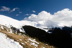 Winter On Mountains Stock Photo