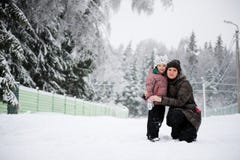 Winter Portrait Of Young Mother Stock Photo Winter Portrait Of Young Mother Stock Photo
