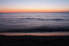 Winter`s sunset in Viareggio, Tuscany royalty free stock photos Winter`s sunset in Viareggio, Tuscany royalty free stock photos