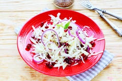 Winter Salad With Cabbage And Pomegranate Royalty Free Stock Photos Winter Salad With Cabbage And Pomegranate Royalty Free Stock Photos