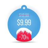Winter Sale tags. Christmas label with ice caps. Vector illustration. Stock Photo Winter Sale tags. Christmas label with ice caps. Vector illustration. Stock Photo