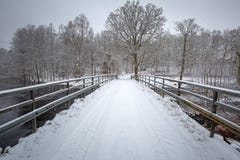 Winter scenery at Morrum river royalty free stock image Winter scenery at Morrum river royalty free stock image