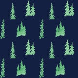 Winter seamless pattern emerald shain in forest royalty free illustration Winter seamless pattern emerald shain in forest royalty free illustration