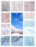 Winter Views In Collage Stock Photo