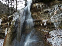 Winter Waterfall Stock Image Winter Waterfall Stock Image