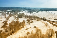 winter сельский Вид с воздуха реки, луга и леса стоковое фото rf winter сельский Вид с воздуха реки, луга и леса стоковое фото rf