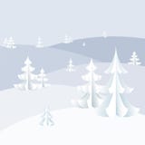 Winterurlaubhintergrund auf neues Jahr-und Weihnachtsschneewehen, Schneeflocken auf Weihnachtsbäume Winterlandschaft vektor abbildung Winterurlaubhintergrund auf neues Jahr-und Weihnachtsschneewehen, Schneeflocken auf Weihnachtsbäume Winterlandschaft vektor abbildung