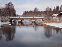 Stone bridge in Forsa - Hudiksvall royalty free stock photography Stone bridge in Forsa - Hudiksvall royalty free stock photography