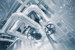 Wire-frame computer cad design of pipelines modern industrial Stock Photography Wire-frame computer cad design of pipelines modern industrial Stock Photography