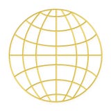 Wire frame globe - Gold