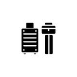 Wireless internet router black icon concept. Wireless internet router flat vector symbol, sign, illustration. vector illustration Wireless internet router black icon concept. Wireless internet router flat vector symbol, sign, illustration. vector illustration