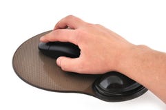 Wireless Mouse And Mause Pad Stock Images