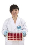 Wissenschaftler mit Reagenzglasproben lizenzfreie stockfotografie Wissenschaftler mit Reagenzglasproben lizenzfreie stockfotografie