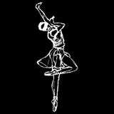 Wit silhouet van blind dansend meisje op zwarte achtergrond Baletdanser stock illustratie Wit silhouet van blind dansend meisje op zwarte achtergrond Baletdanser stock illustratie