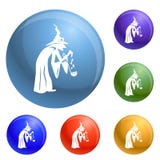 Witch icons set vector vector illustration Witch icons set vector vector illustration