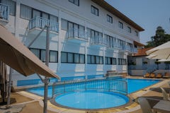 Wizerunek hotelowy basen zdjęcia royalty free Wizerunek hotelowy basen zdjęcia royalty free
