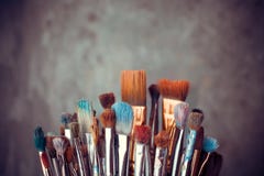 Wiązka artystów paintbrushes obraz royalty free Wiązka artystów paintbrushes obraz royalty free