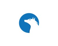 Wolf Logo Template-Vektorikone lizenzfreie abbildung Wolf Logo Template-Vektorikone lizenzfreie abbildung