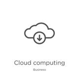 wolk de vector van het gegevensverwerkingspictogram van bedrijfsinzameling Dunne lijnwolk het pictogram vectorillustratie van het vector illustratie wolk de vector van het gegevensverwerkingspictogram van bedrijfsinzameling Dunne lijnwolk het pictogram vectorillustratie van het vector illustratie