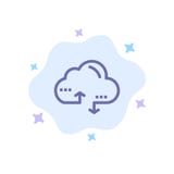 Wolke, rechnend, Verbindung, Daten-blaue Ikone auf abstraktem Wolken-Hintergrund vektor abbildung Wolke, rechnend, Verbindung, Daten-blaue Ikone auf abstraktem Wolken-Hintergrund vektor abbildung