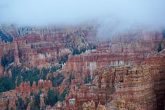 Wolken, die bryce Schlucht bedecken stockfotos Wolken, die bryce Schlucht bedecken stockfotos