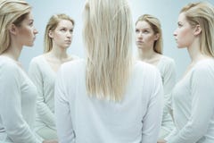 Woman with alter ego stock photography Woman with alter ego stock photography