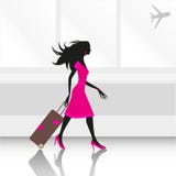 Woman At Airport Stock Images