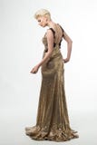 Woman Beauty Long Fashion Dress, Elegant Girl In Gold Gown, Youn Stock Photography Woman Beauty Long Fashion Dress, Elegant Girl In Gold Gown, Youn Stock Photography