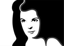 Woman in black stock illustration Woman in black stock illustration