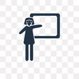 Woman Doing a Presentation vector icon isolated on transparent b royalty free illustration Woman Doing a Presentation vector icon isolated on transparent b royalty free illustration