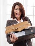 Woman dropping documents royalty free stock images Woman dropping documents royalty free stock images