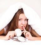 Woman Eating Cookies Stock Image Woman Eating Cookies Stock Image