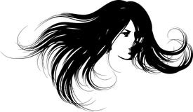 Woman Face Silhouette Royalty Free Stock Images