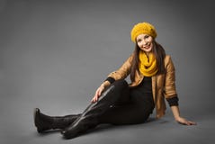 Woman Fashion Beauty Portrait, Model Girl In Autumn Season royalty free stock image Woman Fashion Beauty Portrait, Model Girl In Autumn Season royalty free stock image
