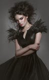 Woman in gothic fashion dress
