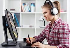 Woman graphic designer stock photography Woman graphic designer stock photography