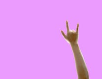 Woman hand that shows love stock image Woman hand that shows love stock image