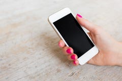 Woman Holding Mobile Phone Royalty Free Stock Photo Woman Holding Mobile Phone Royalty Free Stock Photo