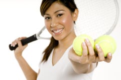 Woman Holding Tennis Balls Royalty Free Stock Images Woman Holding Tennis Balls Royalty Free Stock Images