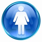 Woman Icon Blue Royalty Free Stock Images