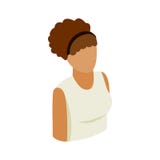 Woman icon, isometric 3d style royalty free illustration Woman icon, isometric 3d style royalty free illustration