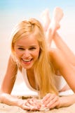 Woman In Bikini On Beach Royalty Free Stock Images Woman In Bikini On Beach Royalty Free Stock Images