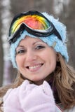 Woman In Ski Goggles Royalty Free Stock Images