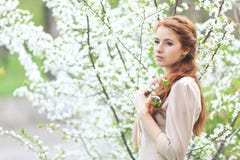 Woman In Spring Stock Photography