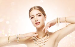 Woman Jewelry, Beauty Fashion Model Jewellery, Elegant Girl Makeup stock photo Woman Jewelry, Beauty Fashion Model Jewellery, Elegant Girl Makeup stock photo