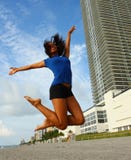 Woman Jumping Royalty Free Stock Photos