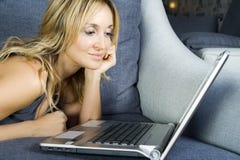 Woman with laptop. royalty free stock photos Woman with laptop. royalty free stock photos